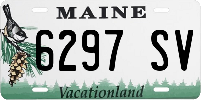 ME license plate 6297SV