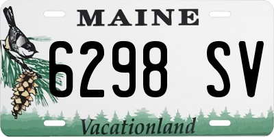 ME license plate 6298SV