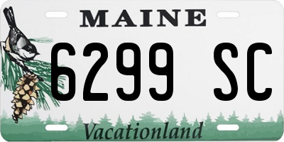 ME license plate 6299SC