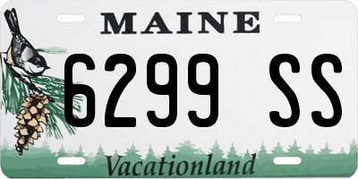 ME license plate 6299SS