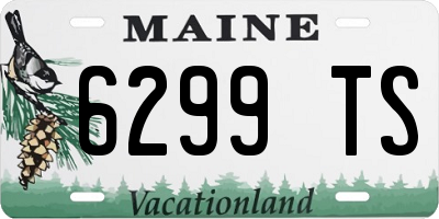 ME license plate 6299TS