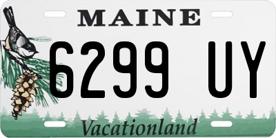 ME license plate 6299UY