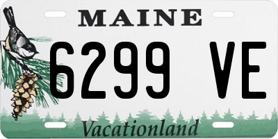 ME license plate 6299VE