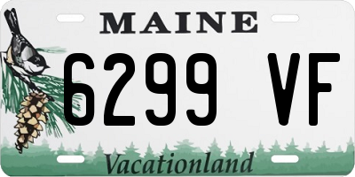 ME license plate 6299VF