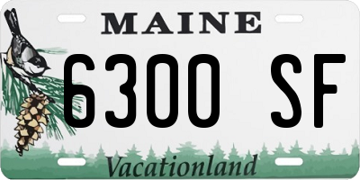 ME license plate 6300SF