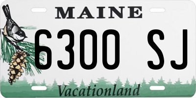 ME license plate 6300SJ