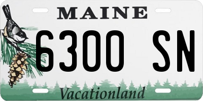 ME license plate 6300SN
