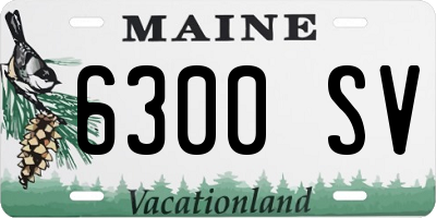 ME license plate 6300SV
