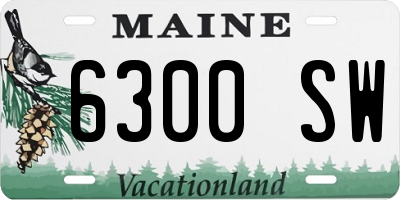 ME license plate 6300SW