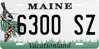 ME license plate 6300SZ