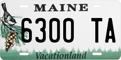 ME license plate 6300TA