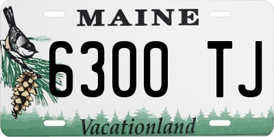 ME license plate 6300TJ