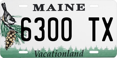 ME license plate 6300TX