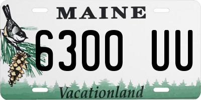 ME license plate 6300UU