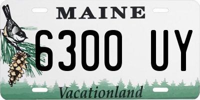 ME license plate 6300UY