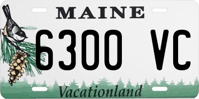 ME license plate 6300VC