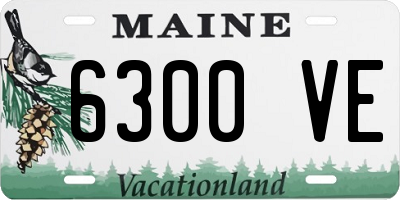 ME license plate 6300VE