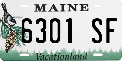 ME license plate 6301SF