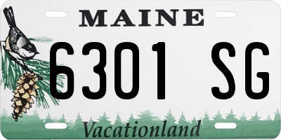 ME license plate 6301SG