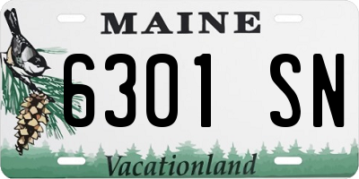 ME license plate 6301SN
