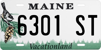 ME license plate 6301ST