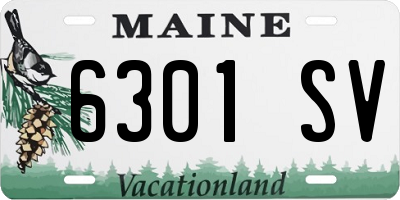 ME license plate 6301SV