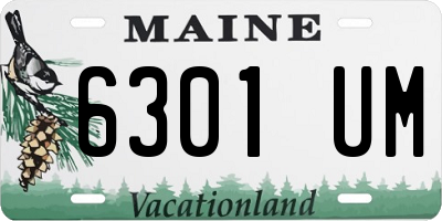 ME license plate 6301UM