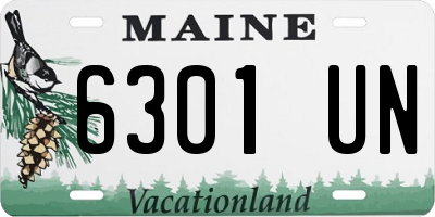 ME license plate 6301UN