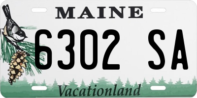 ME license plate 6302SA