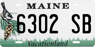 ME license plate 6302SB