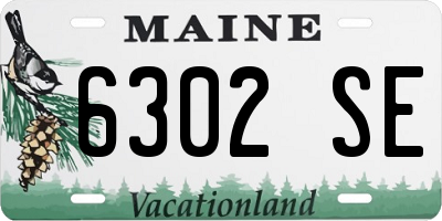 ME license plate 6302SE