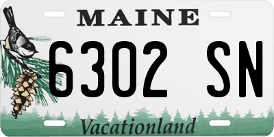 ME license plate 6302SN