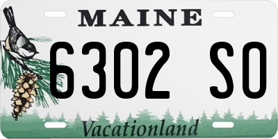 ME license plate 6302SO