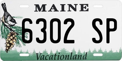 ME license plate 6302SP