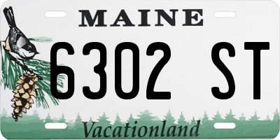 ME license plate 6302ST