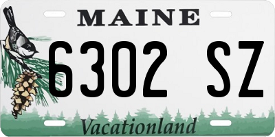 ME license plate 6302SZ