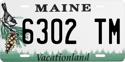 ME license plate 6302TM