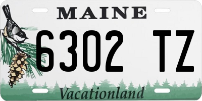 ME license plate 6302TZ