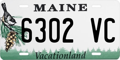 ME license plate 6302VC