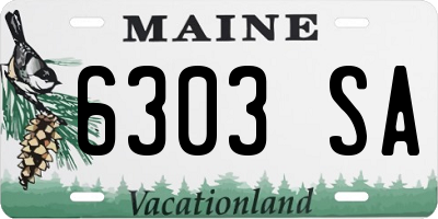 ME license plate 6303SA