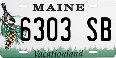 ME license plate 6303SB