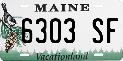 ME license plate 6303SF