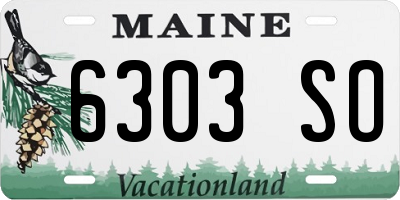 ME license plate 6303SO