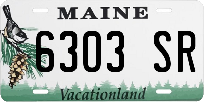 ME license plate 6303SR