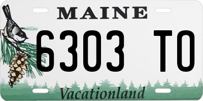 ME license plate 6303TO