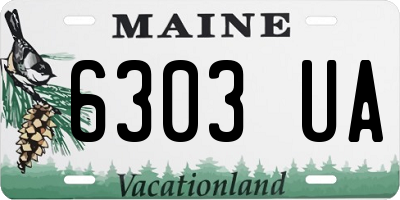 ME license plate 6303UA
