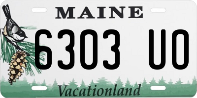 ME license plate 6303UO