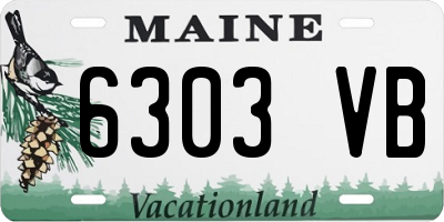 ME license plate 6303VB