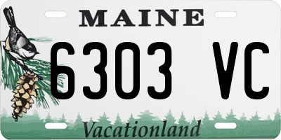 ME license plate 6303VC