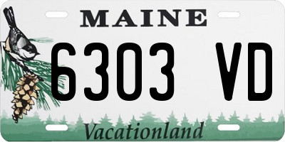 ME license plate 6303VD